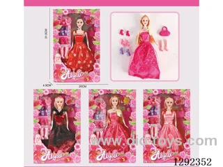 11 inch Solid-Body Barbie set 4 mixed