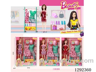 11-inch 11-Joint Solid-Body Barbie set 3 mixed