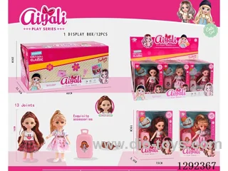 6-Inch 13-Joint Solid-Body Doll Set12PCS