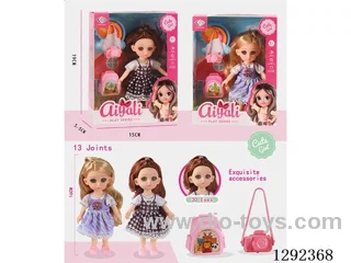6-Inch 13-Joint Solid-Body Doll Set 2 mixed