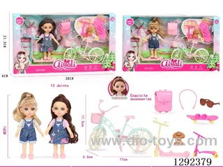 6 inch Articulated doll set 2 mixed