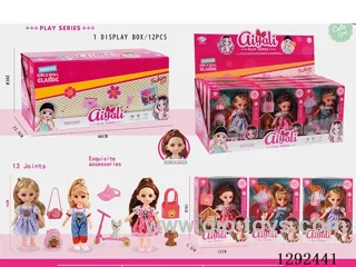 6-Inch 13-Joint Solid-Body Doll Set 12PCS
