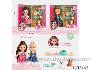 6-Inch 13-Joint Solid-Body Doll Set 2 mixed