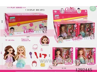 6-Inch 13-Joint Solid-Body Doll Set6PCS