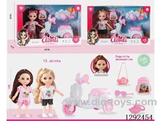 6-Inch 13-Joint Solid-Body Doll Set 2 mixed
