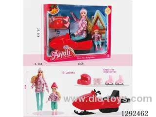 11-inch 11-Joint Doll Snowmobile Set