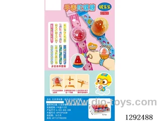Toy Fruit-Flavored Candies (Bo Le Le Watch Spinning Top Candy) 12PCS