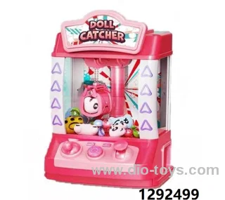 Doll catcher machine toy in window box