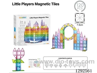 7.5CM Magnetic Tiles, Diamond-Cut, 120PCS
