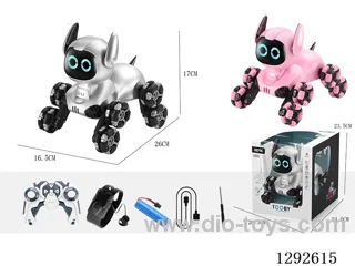 8ch RC Robot Dog (Painted Version) (Gray/Pink) - Dual Mode