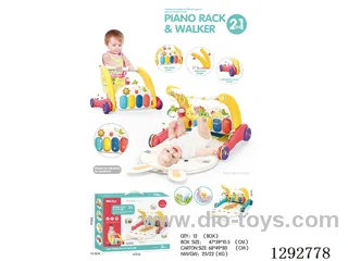 2-in-1 Walker and Pedal Piano (Red)