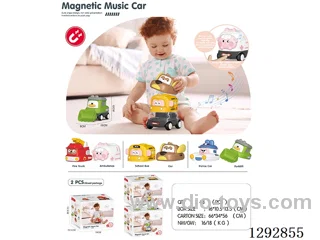 Magnetic Inertia Music Cars (3 mixed)