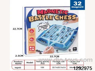 Magnetic Battle Chess with Molded Plate (32 Magnetic pcs)