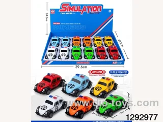6-color rebounding big beetle police car (made of fully eco-friendly materials)