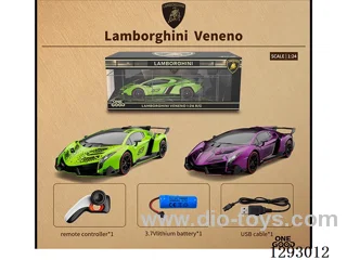1:24 4ch authorized remote control of Lamborghini Veneno (2.4g) with light included battery 2 colors.