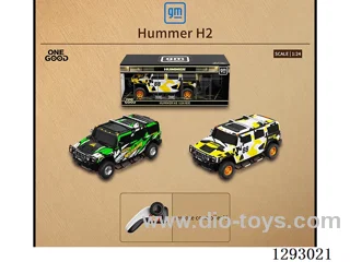 1:24 4ch authorized plastic remote control Hummer H2 (2.4g) with light not included battery 2 colors.