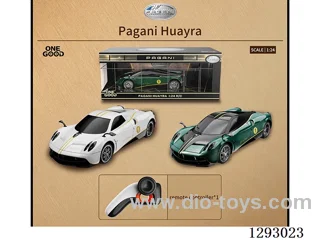 1:24 4ch authorized remote control of plastic pagani (2.4g) with light not included battery 2 colors.