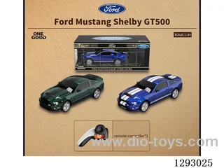 1:24 4ch authorized remote control mustang gt 500 (2.4g) with light not included battery 2 colors.
