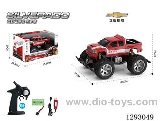 1:10 2.4G Chevrolet Silverado (Officially Licensed) Red with Light included battery