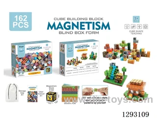 2.2cm Magnetic Building Blocks, 162PCS (DIY Stick-On Version)