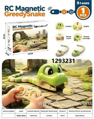 RC Magnetic Greedy Snake toy in color box