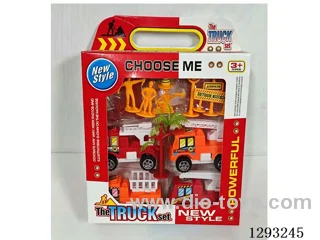 pull back car 4PCS + Road Signs