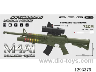 M4A1 B/O Gun with Train Head 16x Scope W L/M (Army Green)