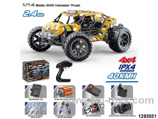 1:14 Full Scale High Speed Desert Truck yellow in color box included battery