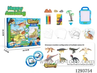 Dinosaur Drawing Board Rub-On Marker Set (Non-Electric)