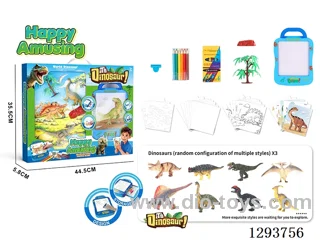 Dinosaur Drawing Board Rub-On Marker Set (Non-Electric)