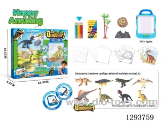 Dinosaur Writing Board Rub-On Marker Set (With Lights)