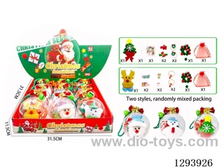 Clear Crystal Ball DIY Christmas Jewelry Set, Assorted, 9PCS