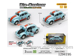1:36 pull back alloy car