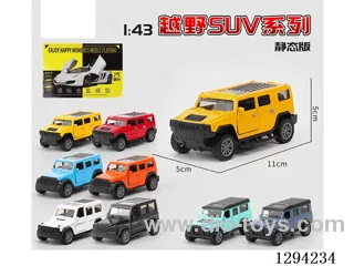1:43 pull back alloy car 12PCS 4 styles