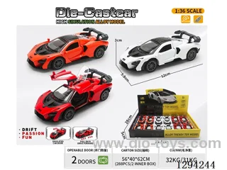 1:36 pull back alloy car 3 colors 12PCS