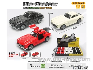 1:36 pull back alloy car 3 colors 12PCS