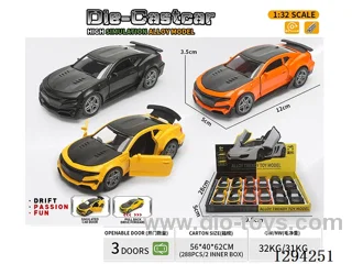 1:36 pull back alloy car 3 colors 12PCS