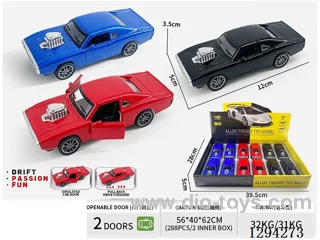 1:36 pull back alloy car 3 colors 12PCS