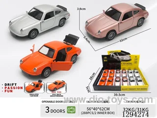 1:36 pull back alloy car 3 colors 12PCS