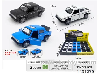 1:36 pull back alloy car 3 colors 12PCS