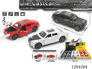 1:36 pull back alloy car 3 colors 12PCS W L/M