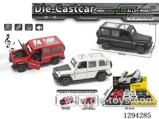 1:36 pull back alloy car 3 colors 12PCS W L/M