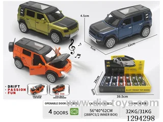 1:36 pull back alloy car 3 colors 12PCS W L/M