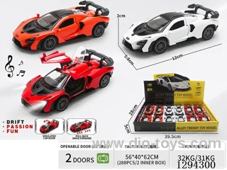 1:36 pull back alloy car 3 colors 12PCS W L/M