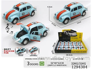 1:36 pull back alloy car 12PCS W L/M