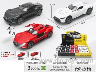 1:36 pull back alloy car 3 colors 12PCS W L/M