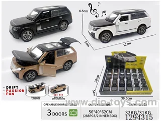 1:36 pull back alloy car 3 colors 12PCS W L/M