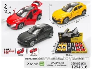 1:36 pull back alloy car 3 colors 12PCS W L/M