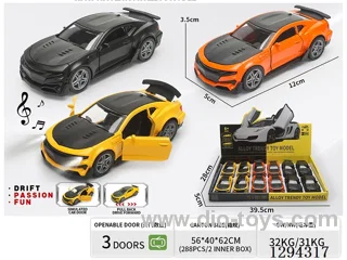 1:36 pull back alloy car 3 colors 12PCS W L/M