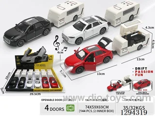 1:36 pull back alloy car 3 colors 6PCS W L/M